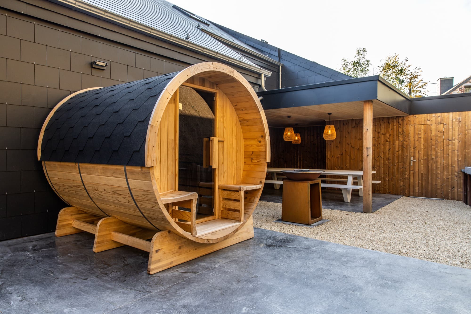 Outdoor sauna — view 2